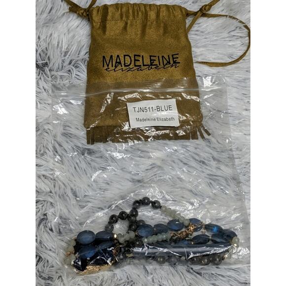 Kevia Vie Boheme Necklace Beads Pendant Statement Geode Tassel New - Picture 6 of 6